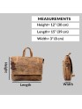 Men's Briefcase Office Bag Genuine Buffalo Leather Messenger Bag Laptop Work Bag